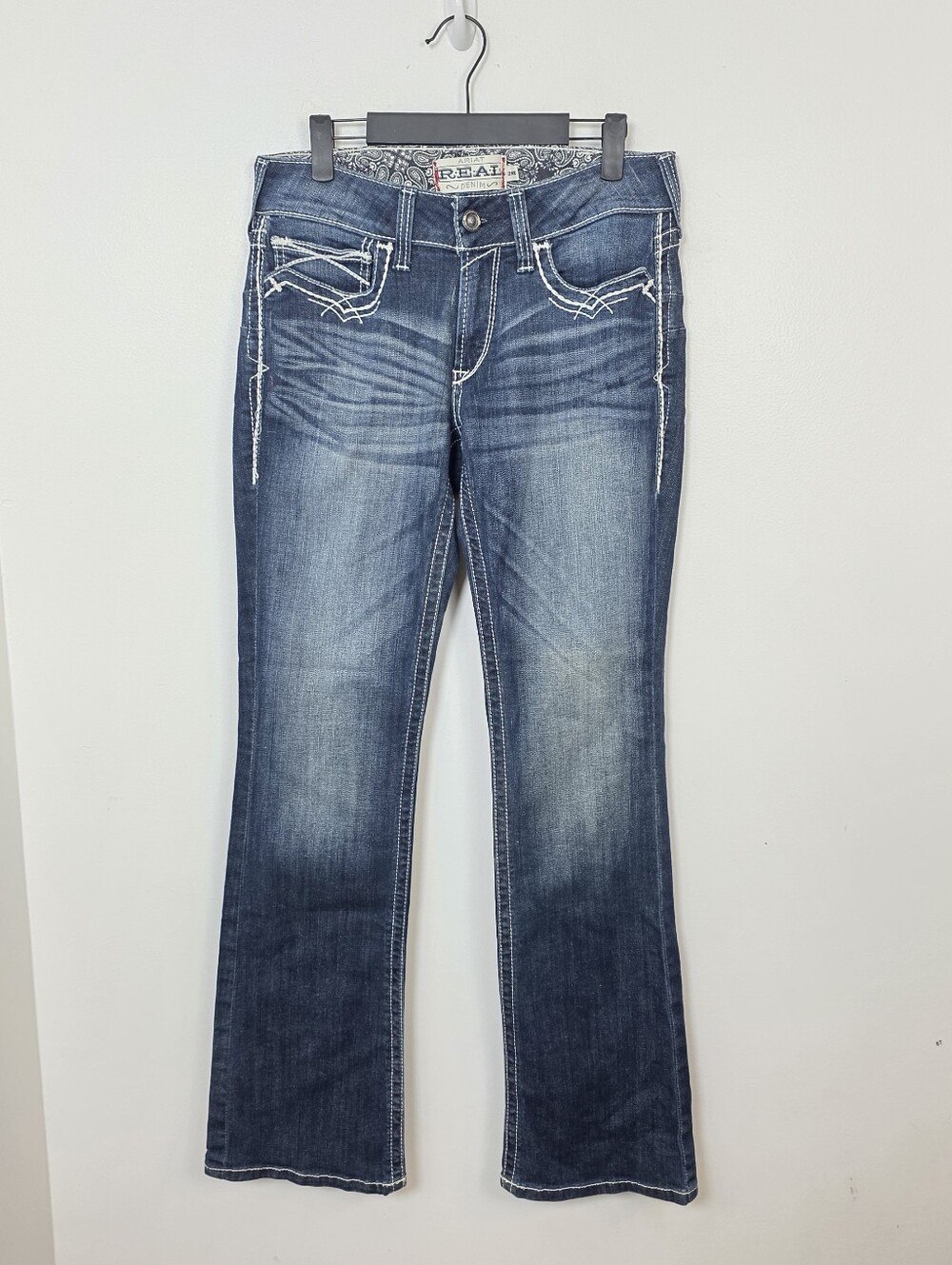 Ariat Dark Wash Low Rise Stretchy‎ Western Country Bootcut Jeans Size 29R